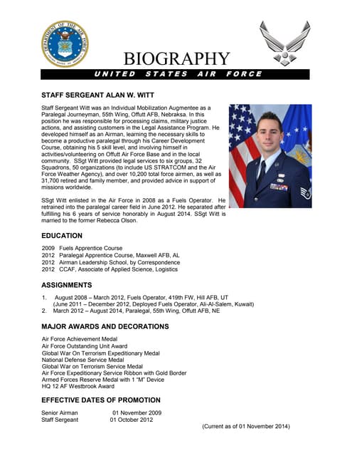 Military Biography PPT