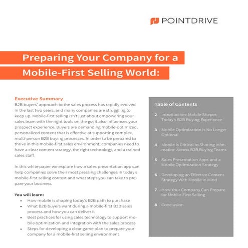 Mobile-First Selling