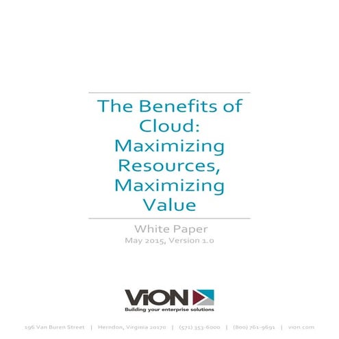 ViON_Benefits of Cloud_WhitePaper_D6_V3