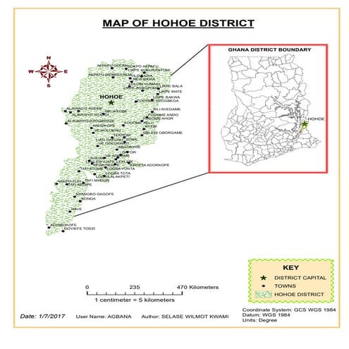 Hohoe map Agbana