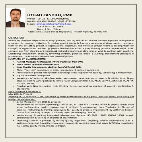 C.V lotfali zandieh General 94-01