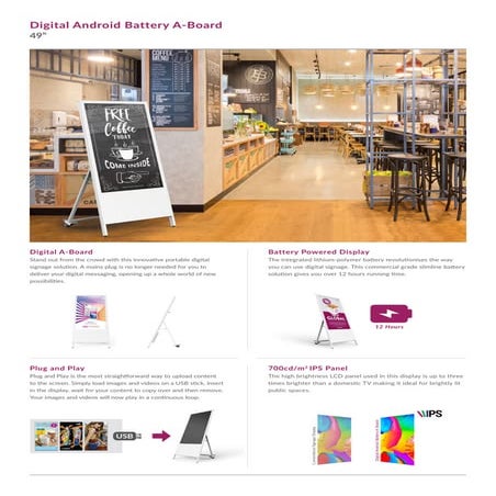 49 inch Digital Android Battery A Board