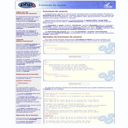 49 Php. Funciones De Usuario