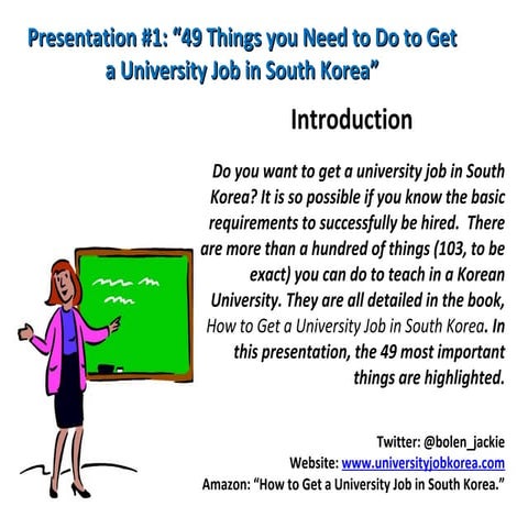 49 Things to Do to Get a University Job in South Korea