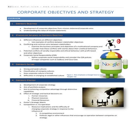 4a.1 corporate objectives and strategy