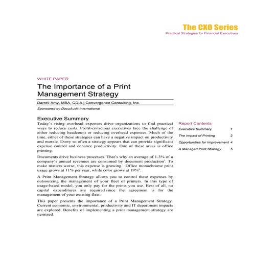 White paper - The case for managed print services 2013