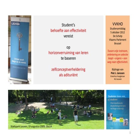 Students behoefte aan effectiviteit vereist op horizonverruiming van leren te...