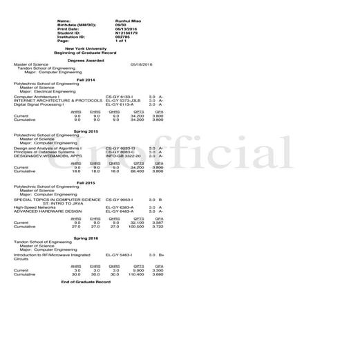 my transcript | PDF