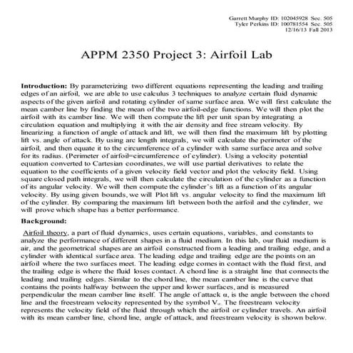SELECTION AND ANALYSIS OF AN AIRFOIL FOR FIXED WING MICRO UNMANNED ...