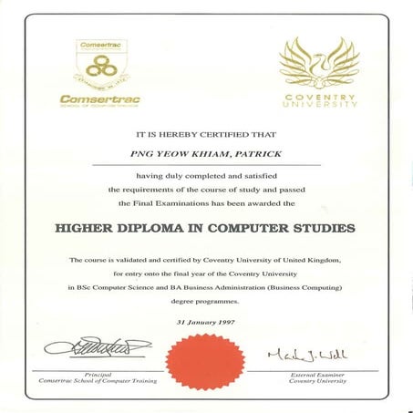 Cert-Higher Diploma