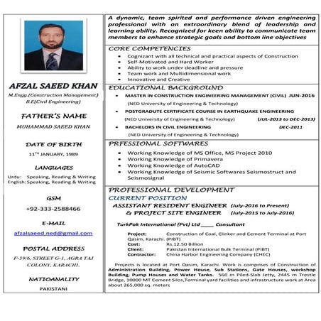 Civil Engineer CV