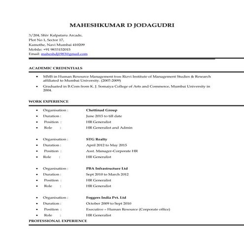 Maheshkumar Jodagudri