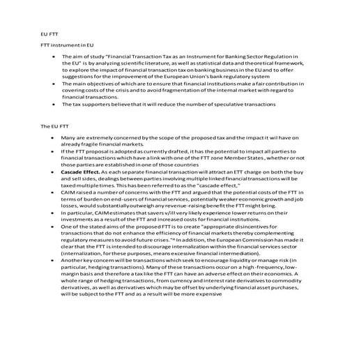 EU FTT