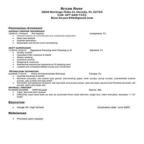 Charles W resume | DOCX