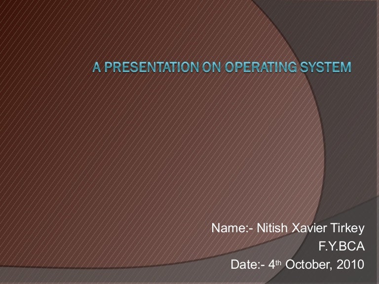 Paper presentation operating system