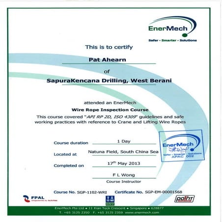 Wire rope inspection