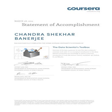 Coursera datascitoolbox 2015