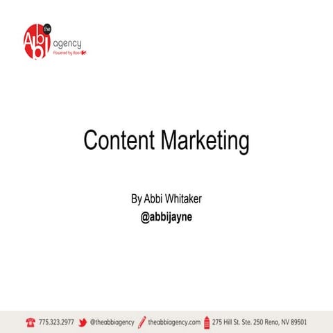 Abbi Whitaker & Constance Aguilar - Content Marketing
