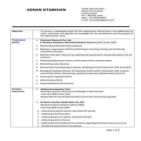 J. Wemlinger Resume