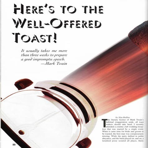 Here's To The Well-Offered Toast_1997_Nita Rollins