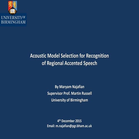 ENHANCING NON-NATIVE ACCENT RECOGNITION THROUGH A COMBINATION OF ...