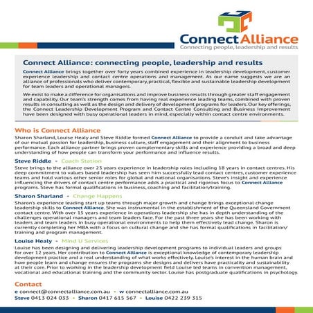 Connect Alliance Brochure