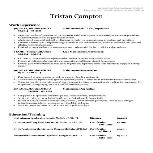 joe resume | DOCX