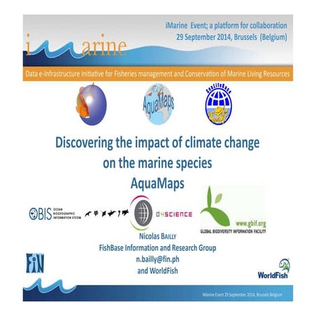 Discovering the impact of climate change on the marine species, Aquamaps