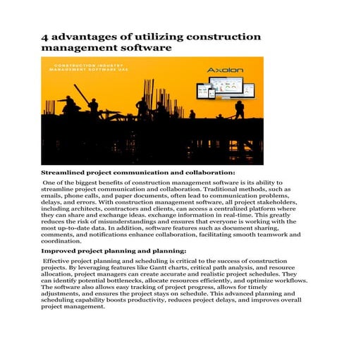 computer application and construction management | PDF