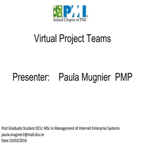 PMI Presentation on Virtual Teams | PPTX