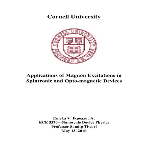 Applications of Magnon Excitations in Spintronic and Optomagnetic Devices