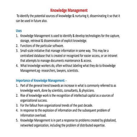 4a knowledge management