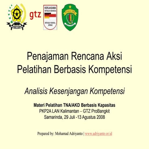 Analisis Kesenjangan Kompetensi