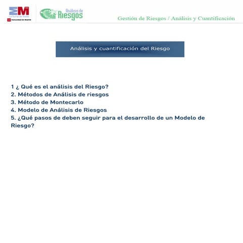analisis y cuantificacion del riesgo en gestion de riesgos