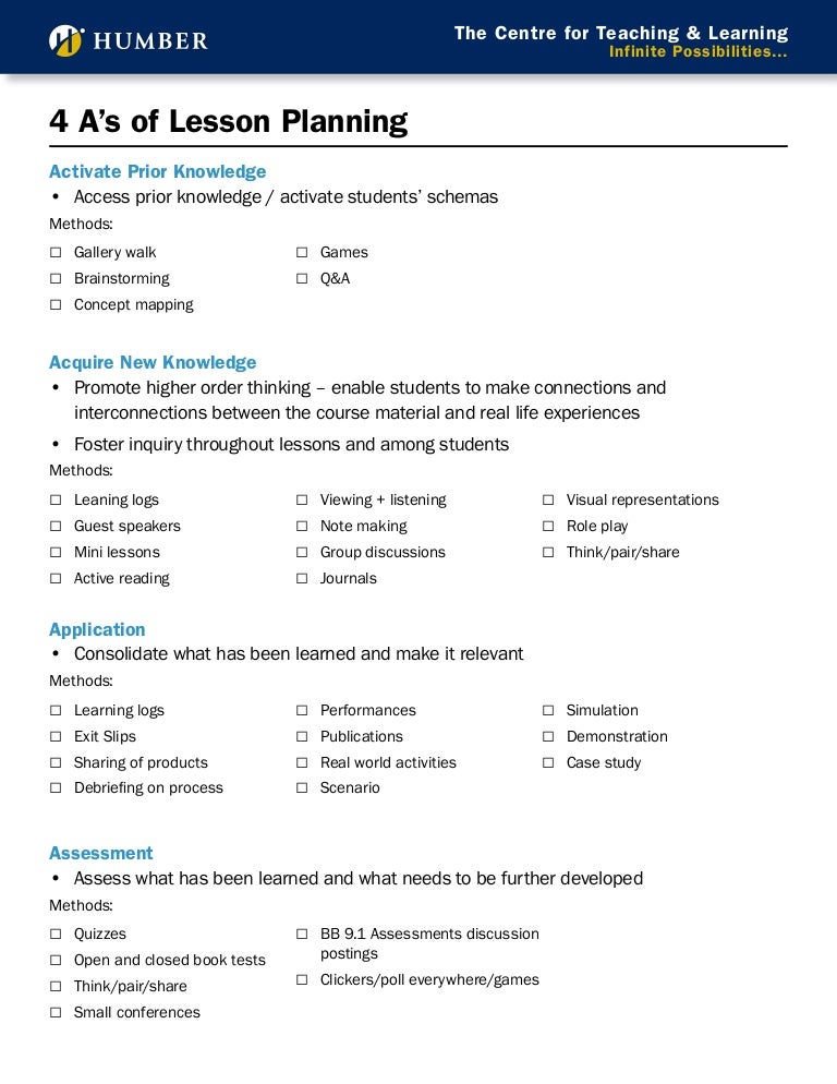 4a Of Lesson Planning 4a Of Lesson Planning