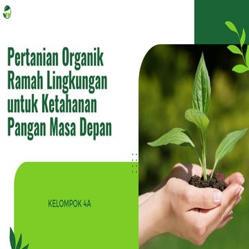 Materi Belajar Pertanian Organik Untuk Masa Depan Yang Hijau Pdf