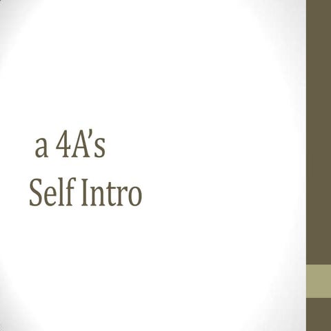 A Self Presentation Framework