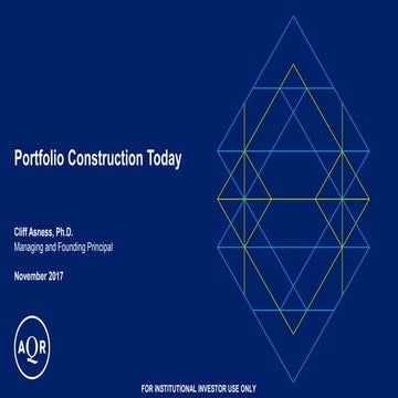Portfolio Construction Today
