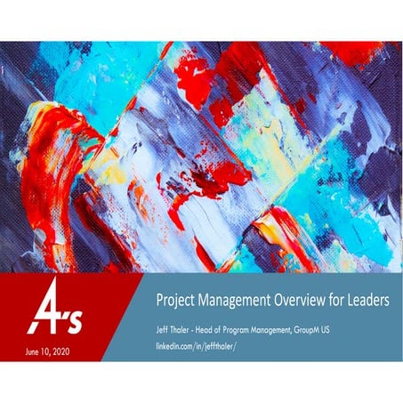 Project Management Overview for PM Leaders