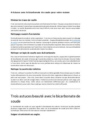4 astuces avec le bicarbonate de soude pour votre maison dernier articles