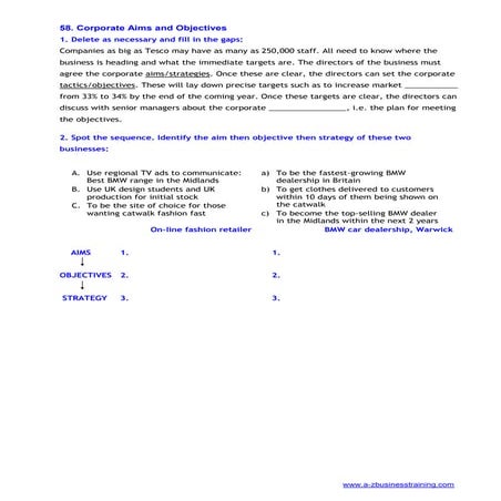 4a Topic 1  Business objectives