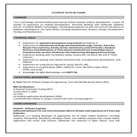 SandeepKumarPadhi Android 2plusYears EXP Updated