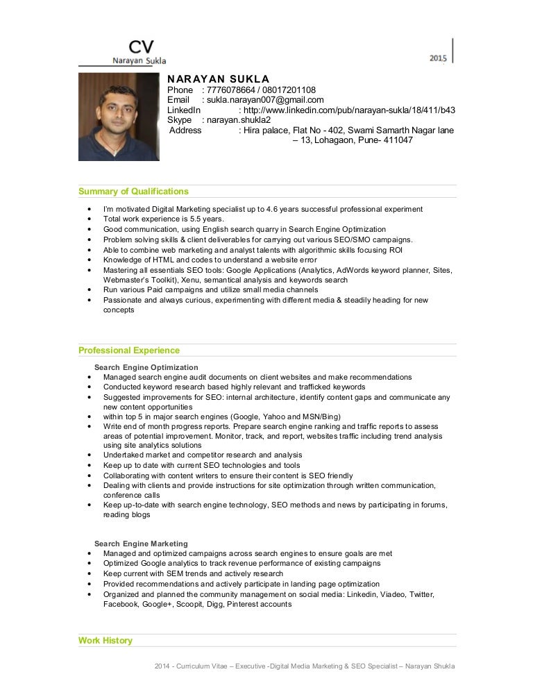 digital media professional resume