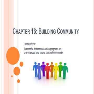 Chapter 16 Building Community