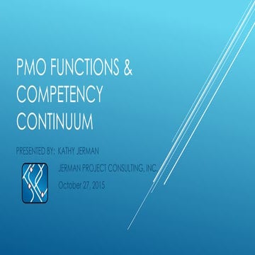 Jerman Project Consulting - PMO Functions and Competency
