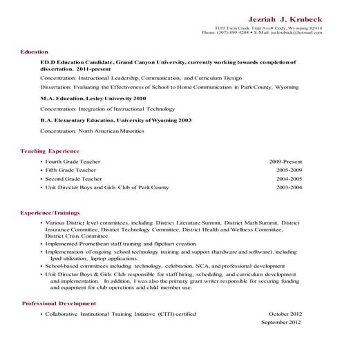 Jezriah J Krubeck Vitae copy