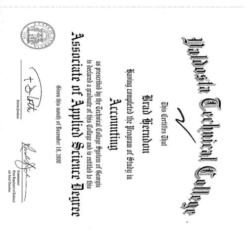 Accounting Associate of Applied Science Degree. | PDF