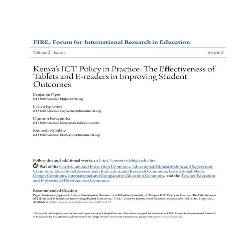 Kenya-s ICT Policy in Practice