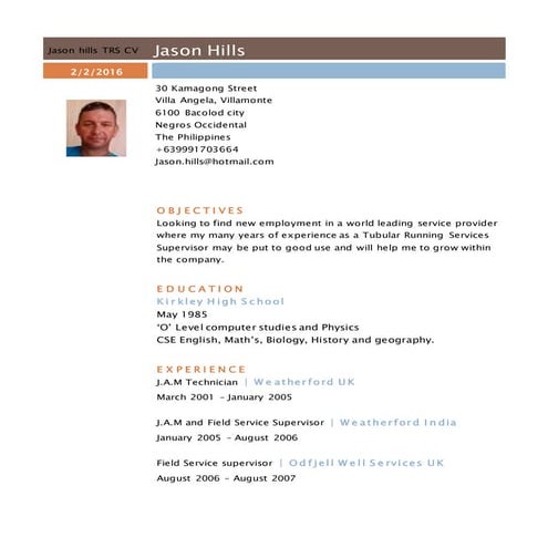 Jason hills TRS CV | DOCX