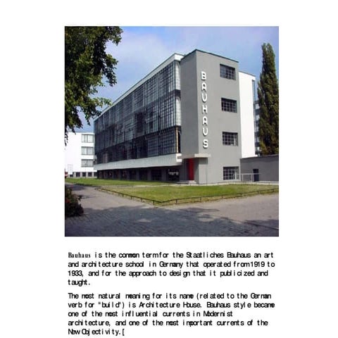 Looking at the Bauhaus style